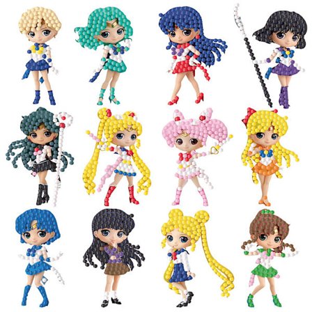 12 stk Sailor Moon Cartoon DIY Diamantklistremerker