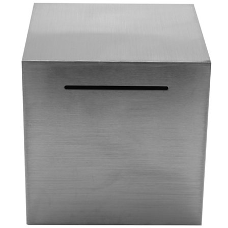 Sikker Spargris Laget Av Rustfritt Stål, Sikker Boks Pengesparing For Barn, Kan Bare Spare Grisen