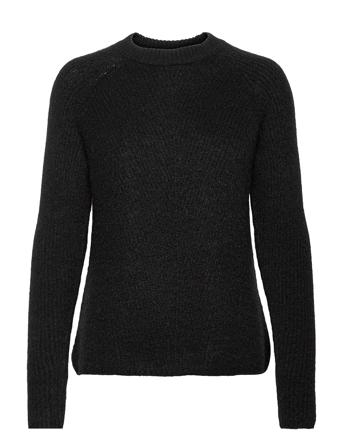 Yasalva Ls O-Neck Knit Pullover S. Black YAS