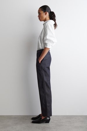 COS Femme Pantalon Droit Denim in Bleu