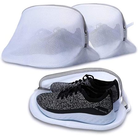 3 Vaskenet til Sko / Sneakers, Sko Vaskesæk med Lynlås til Vaskemaskine, Sko Net, Sko Sæk, Vaskesæk Beskyttelse Vaskenet til Opbevaring