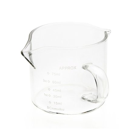 Glasmätkopp Espresso Shot Glas Flytande Glas Unskopp med våg och dubbla munstycke Köksmåttverktyg 75ml