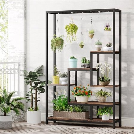 Växtställning i trä och metall 180 × 100 cm