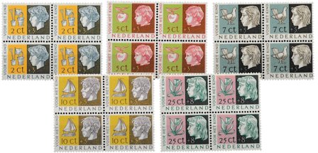 Holland 1953 - NVPH 612-616 - 4-blok - Postfrisk