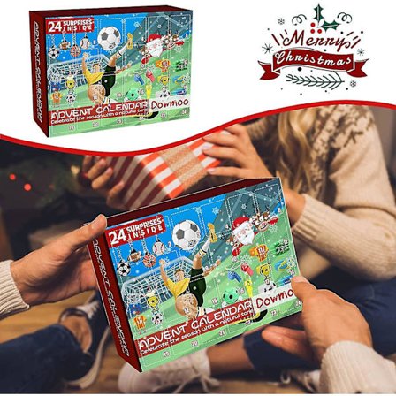 24 Gitter Julekalender Legetøj Fodbold Blind Box, Fodbold Legetøj Jule Blind Bokse Til Børn