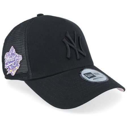New Era - MLB Svart trucker Keps - Hatstore Exclusive x New York Yankees MLB World Series Black/Pink A-frame Trucker @ Hatstore