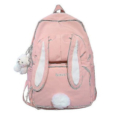 Sød Kanin Ung Pige Skole Rygsæk Kvindelig Stor Kapacitet Kawaii Rygsæk Mochila Pink Kvinde Rygsæk Nylon Tegneserie Skole Taske