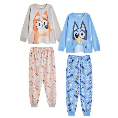 Bluey Barn/Barn Lång Pyjamas Set med Figurer (2-pack) 18-