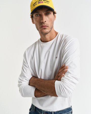 GANT Herren Langarm-T-Shirt (5XL) Weiß