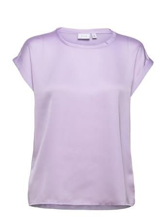 Viellette S/S Satin Top/Su - Noos Purple Vila