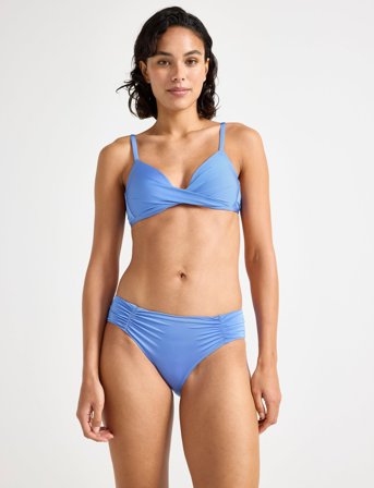 Lindex Brief Bikini Bella Rouched Shi - Blue - L