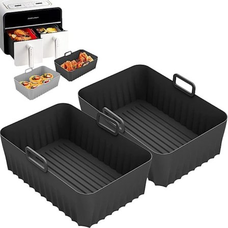 2-pack Tillbehör Kompatibla med Air Fryer – Silikonform Kompatibel med Ninja Foodi AF400EU/AF300EU 9,5L, Kompatibel med Instant Pot