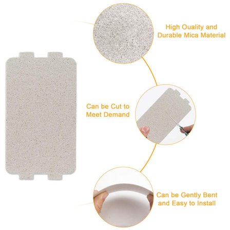 6 stk. Mikrobølgeovn Glimmerplate Mikrobølgeovn Bølgelederdeksel, Universell Glimmer Bølgeleder Deksel Reparasjonsdel for Kjøkken Mikrobølgeovn eller 