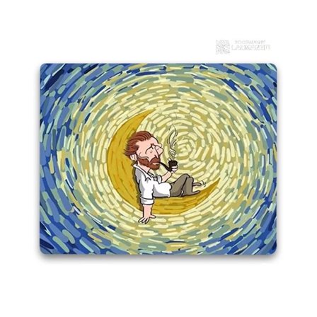 Liten musmatta tecknad Van Gogh Illustration PC Gamer-skåp Tangentbord Skrivbordsmatta Datorspelstillbehör Musmatta Animemattor JH003781 40x50cm