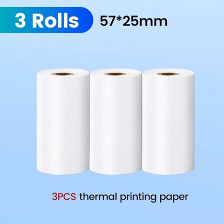 57*25mm Termopapper Etikett Självhäftande HD Färg Rullar Papper För Miniskrivare Direktutskrift Barnkamera Fotopapper