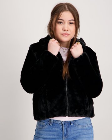 RYVLS Glossy Padded Jacket Noir Vestes Fille - Kids Brand Store