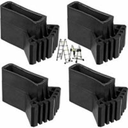 Stegfotsskydd Fötter Förlängningsstege Fötter Stege halkfria gummikuddar Universal halkfria gummiestege ersättningsfötter(4 st)