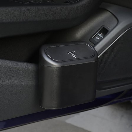 Kompakt papperskorg för bilen i hållbar ABS-plast