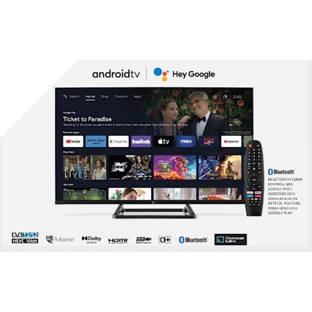 Google och Android Certifierad HD Smart TV 32tum 12V DC 100-240V för båt husvagn husbil DVB-T2 DVB-S2 VESA 200x100 PALCO 32SMART