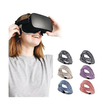 VR-ögonmasköverdrag Andningsbart Svettbands Virtual Reality Headset för Quest 2, svart