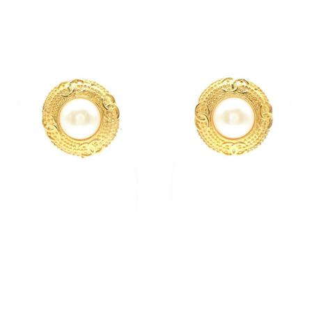 Chanel Vintage Pre-owned Earrings gul, Dam Vintage Smycken, Dam, Storlek: ONE SIZE