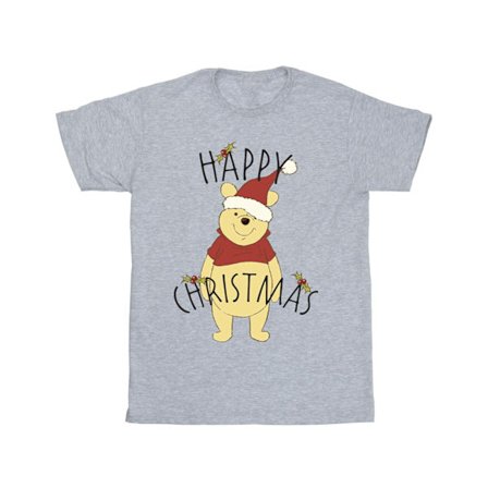 Disney Boys Winnie The Pooh Happy Christmas Holly T-Shirt 3-4 år