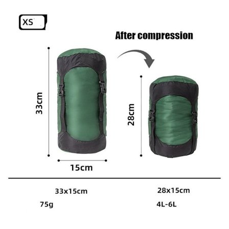 Shrink Sovepose Vandtæt Dry Bag GRØN XS