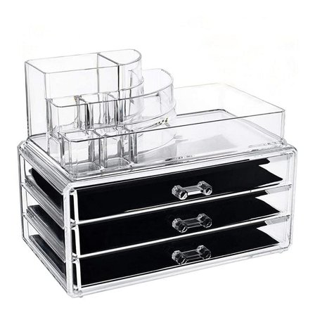 UNIQ Makeup Organizer Transparent, Tøj & Bolig, Opbevaring & Organisering, Makeupopbevaring