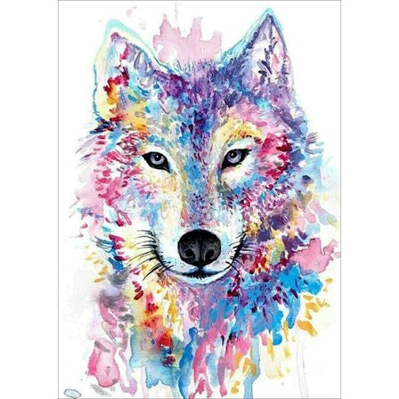 Wolf Diamond Painting Kits, Diamond Art, Full Drill 5d Diamond Dots Kits Gem Art för vuxna Vägg Heminredning (12"x16")