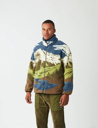 PICTURE ORGANIC CLOTHING Hafdals Zip Fleece - Multi/patterned - M