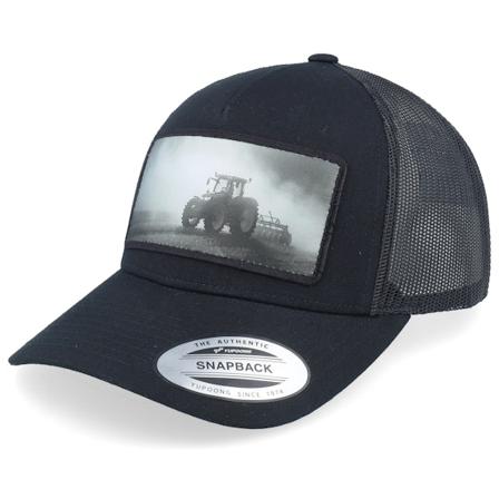 Iconic - Noir trucker Casquette - Tractor Black & White Patch Black A-Frame Trucker @ Hatstore