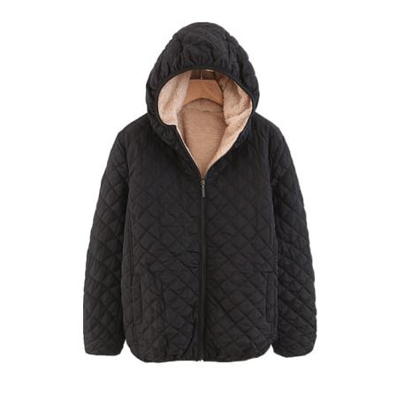 Kvinnor Enfärgad Med Fickor Hoodjacka Front Zip Coat