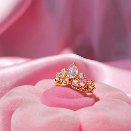 Rapunzel Krone Ringe Prinsesse Ring GULD