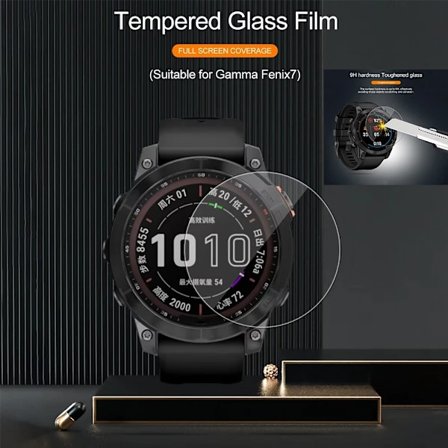 Härdat glas för Garmin Fenix 7 7S 7X 6 6S 6X Pro Sapphire HD Skärmskyddsfilmer för Fenix 7 7S 7X Smartwatch-tillbehör