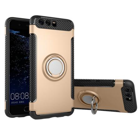 Huawei P10 - HYBRID-Skal med Ringhållare från FLOVEME Guld