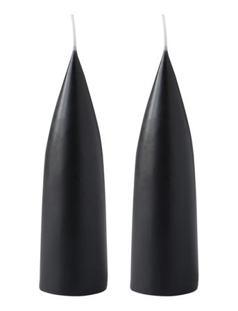 Hand Dipped C -Shaped Candles, 2 Pack Home Decoration Candles Block Candles Svart Kunstindustrien