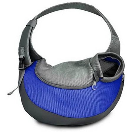 Hundbärväska Katt Liten Husdjursbärväska Axelväska för Att Bära Litet Djur Canvasväska, S, Blå