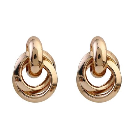 Elegante sirkeløreringer, stilige øredobber, dameøresmykker, legeringsmateriale, geometriske øredobber egnet for daglig bruk