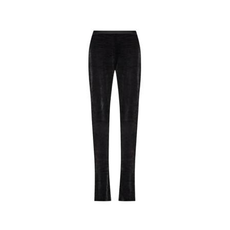Rick Owens, ‘Carmen’ velour trousers Zwart, Dames, Maat:S