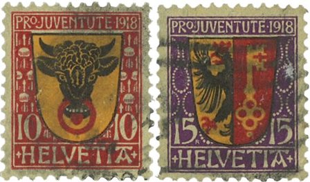 Schweiz 1918 - MICHEL 143/44 - Stemplet