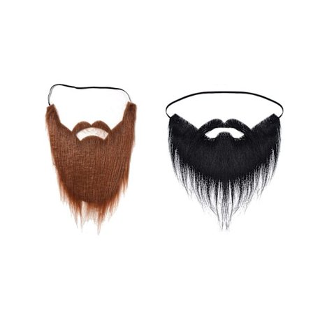 2 stk. falsk skæg, falske skæg og overskæg, falsk skæg justerbart elastisk reb til fest cosplay forsyninger til festival fest kostume dekorationer