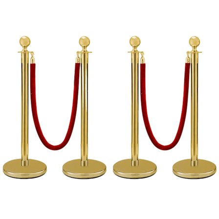 Publikkontrollstolpe, 201 rostfritt stål, 5ft rep,BB