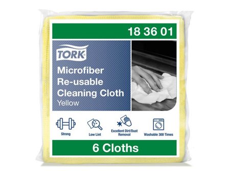 TORK Rengöringsduk mikrofiber gul 6/fp - Lyreco - Städ och hygien - Städdukar och diskdukar - Städdukar - Mikro