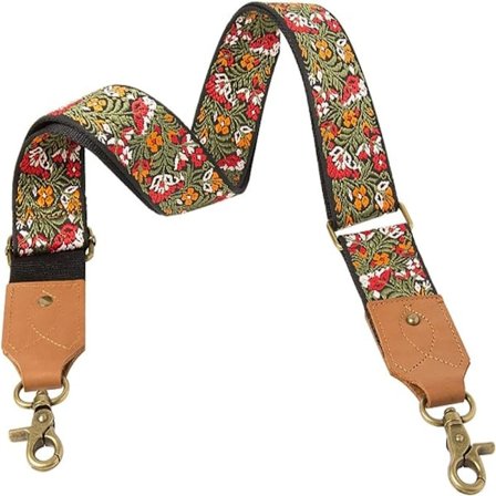 2 tum bred broderi handväska Rem Gitarr Style Axelrem