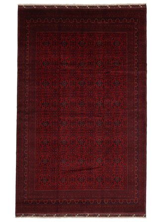 300X474 Tappeto Orientale Kunduz Nero/Rosso Scuro Grandi (Lana, Afghanistan)