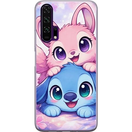 Kompatibelt Mobildeksel til Honor Honor 20 Pro Søt kawaii illustrasjon med rosa og blå fantasidyr, store øyne og myke farger perfekt for barnerom