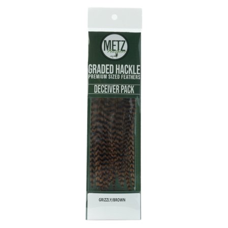 Metz Hackle Deceiver and Streamer Pack - Grizzly Brown