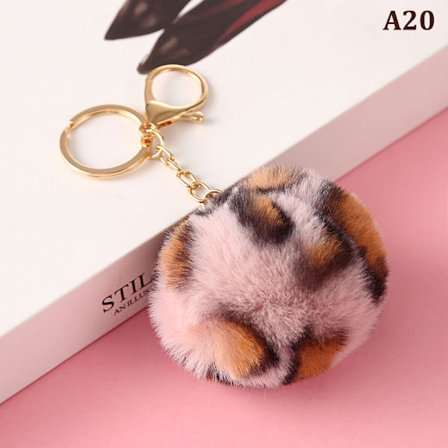 8cm e Key Soft Fluffy Fur Ball Nøkkelring Fluffy Key Chains Trink