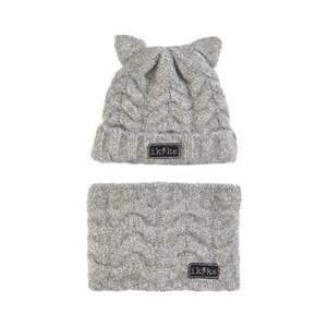 Kids - IKKS Gray Scarf Beanie Set 45cm (6-18 months) - Headwear - 45cm (6-18 months) - - Mädchen
