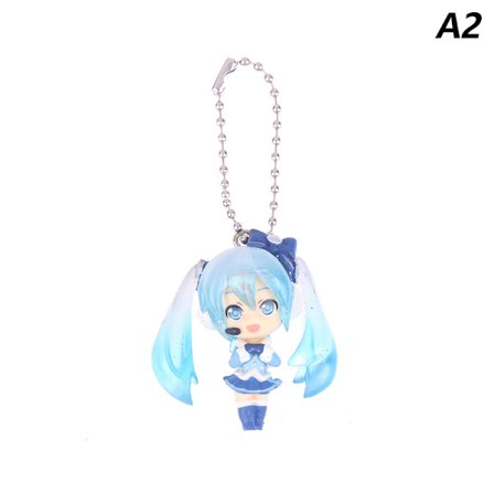1. 4cm Hatsune Miku Nøglering Kawaii Gave til piger Ani - på lager